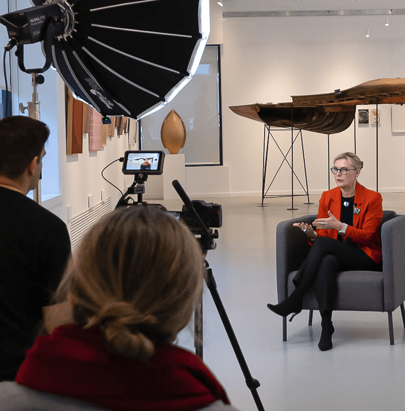 Untitled Media crew filming a client interview on location in Perth