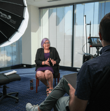Behind the scenes lighting setup